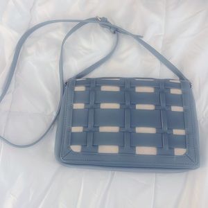 A New Day Light Blue Woven Bag